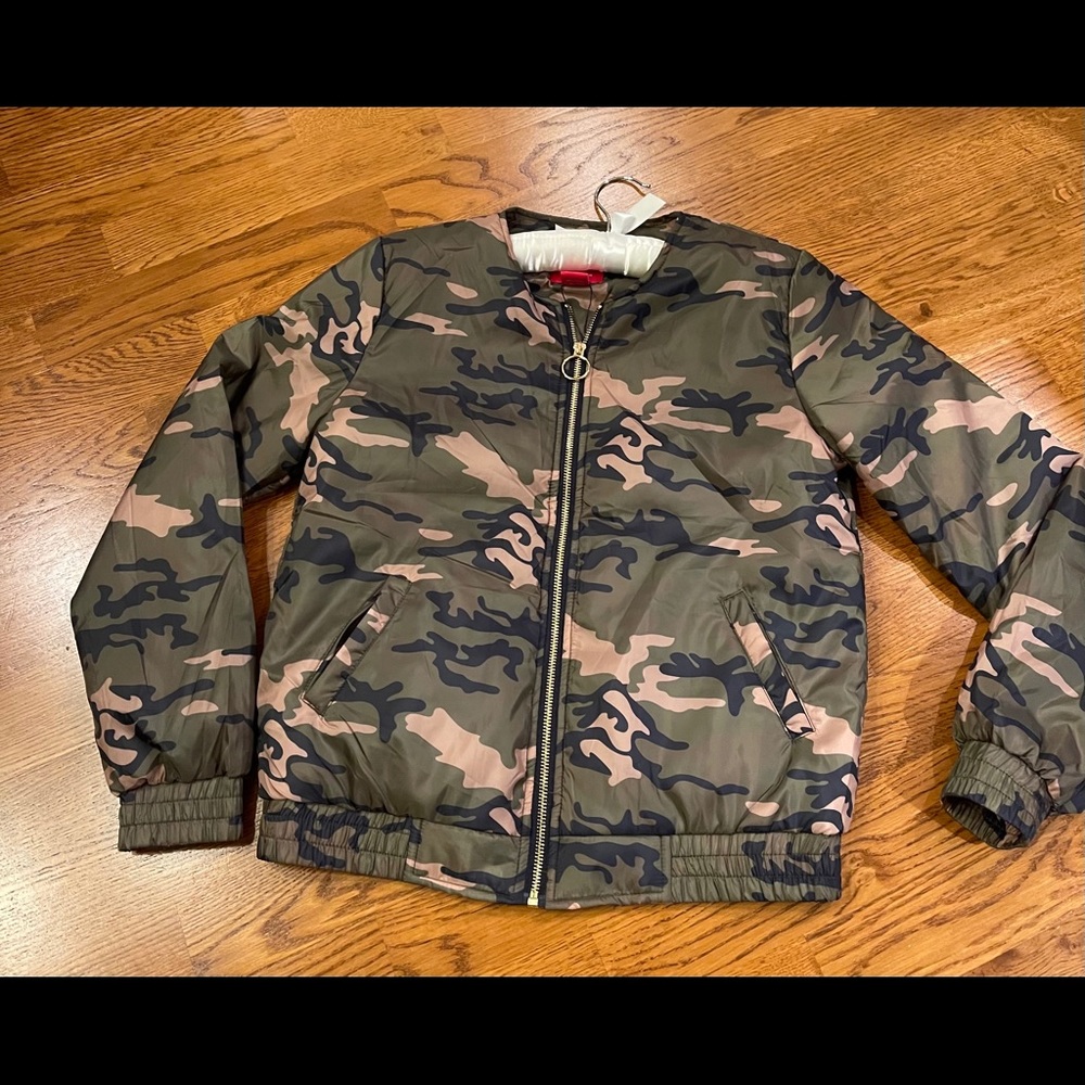 CIAO MILANO NYLON CAMO MILITARY COLOR JACKET
